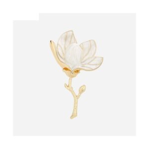 Broszka ozdobna Perłowy Kwiat Magnolii BZ147