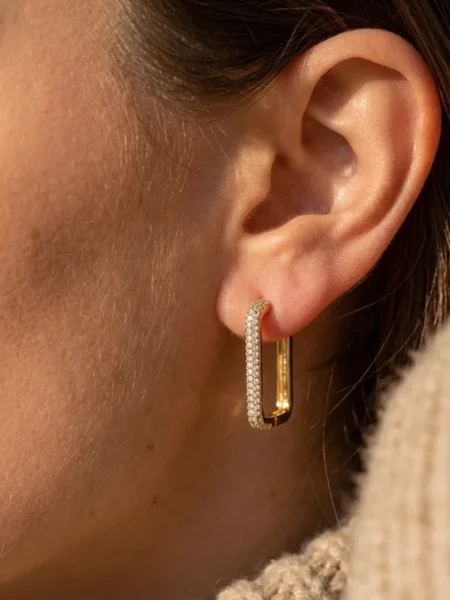 Kolczyki GEOMETRIC GLAM - RECTANGLE SHINE