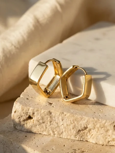 Kolczyki GOLDEN SQUARE – MODERN GEOMETRY