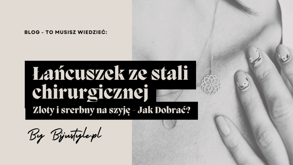 łańcuszek ze stali chirurgicznej — złoty i srebrny na szyję